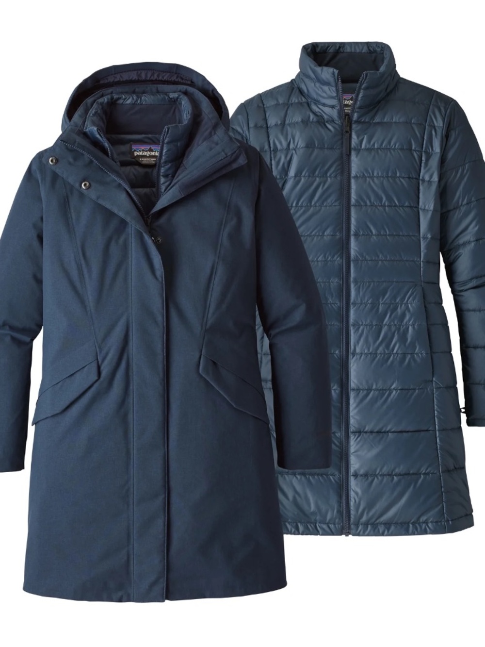 Women's Patagonia Vosque 3-in-1 Parka Navy Blue Size S